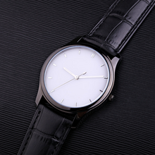 Load image into Gallery viewer, 30 Meters Waterproof Quartz Fashion Watch With Black Genuine Leather Band - The Bear Cave