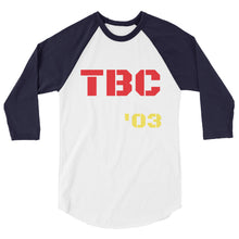 Load image into Gallery viewer, '03 TBC 3/4 sleeve raglan shirt - The Bear Cave